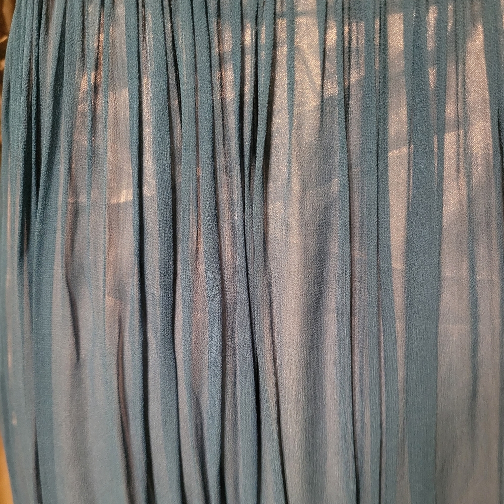 Adrianna Papell Evening Silk Beaded Fairy Grecian Prom Formal Dress Sz 6‎ - Picture 12 of 12